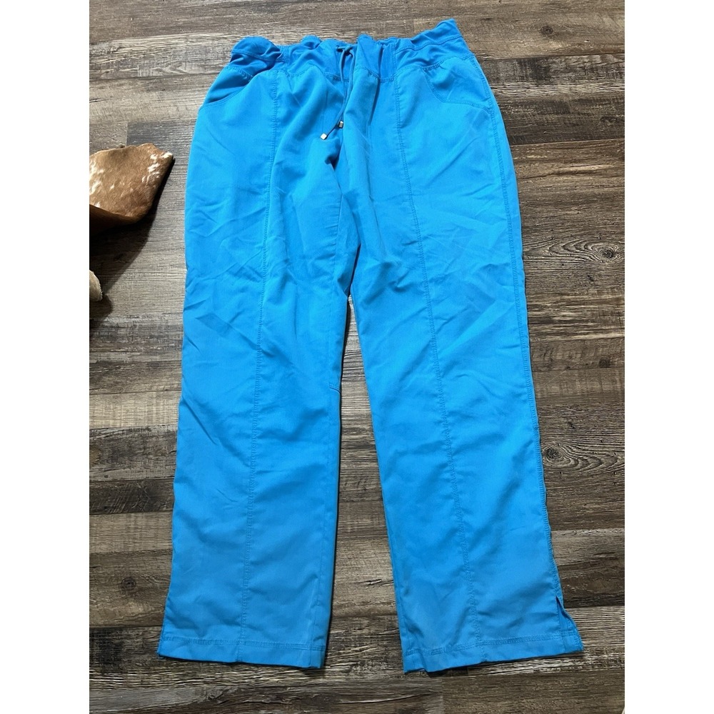 Grey's Anatomy Scrub‎ Pants XL Blue Elastic Drawstring Waist Pockets